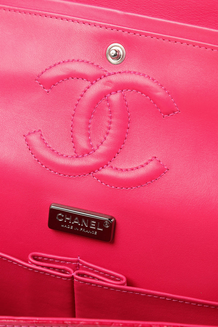 SUPER RARE 2014 Chanel Pink Python Medium Double Flap Bag