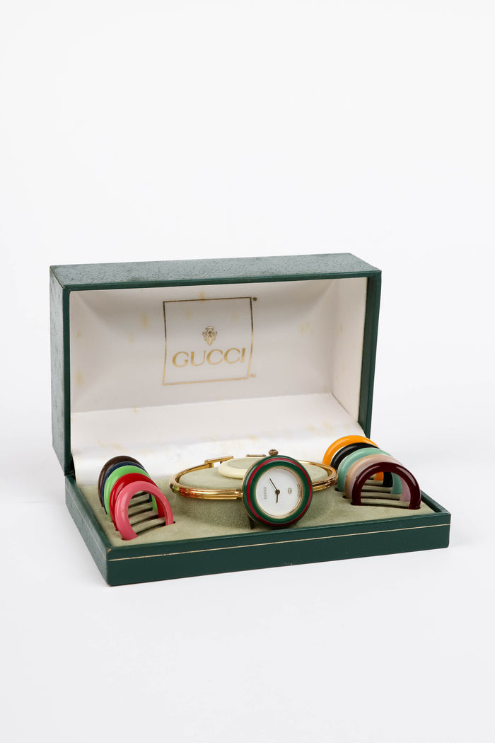 Vintage Gucci Gold Bezel Watch