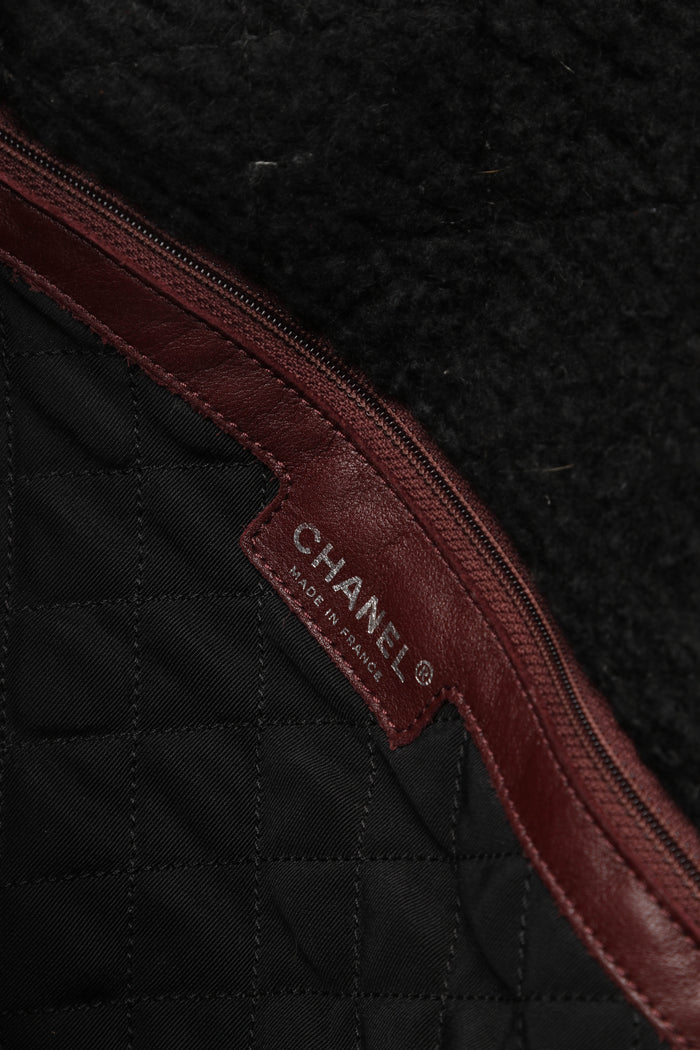 2000s Chanel Fantasy Fur and Tweed Large Single Flap Bag