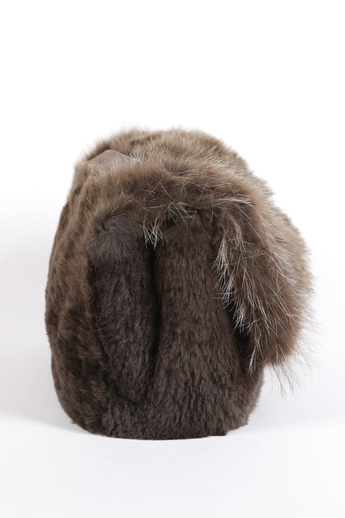2010s Chanel Brown Fur Single Flap Bag
