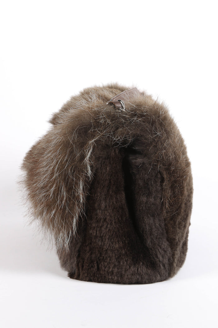 2010s Chanel Brown Fur Single Flap Bag