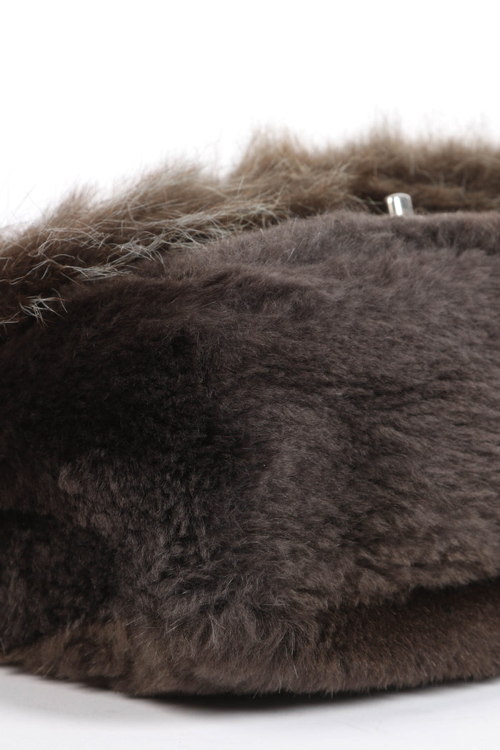 2010s Chanel Brown Fur Single Flap Bag