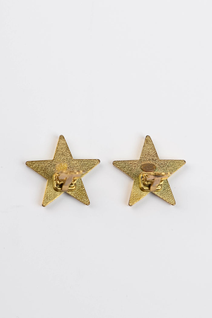 2000s Chanel Star Clip on Earrings
