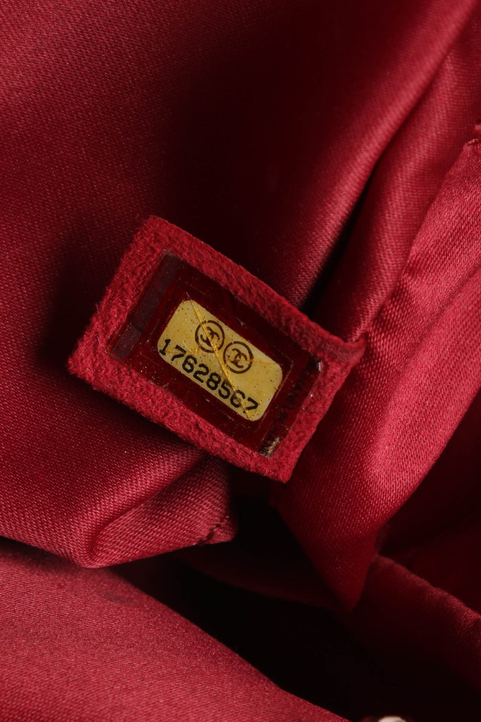2010s Chanel Red Python Leather Camera Shoulder Bag