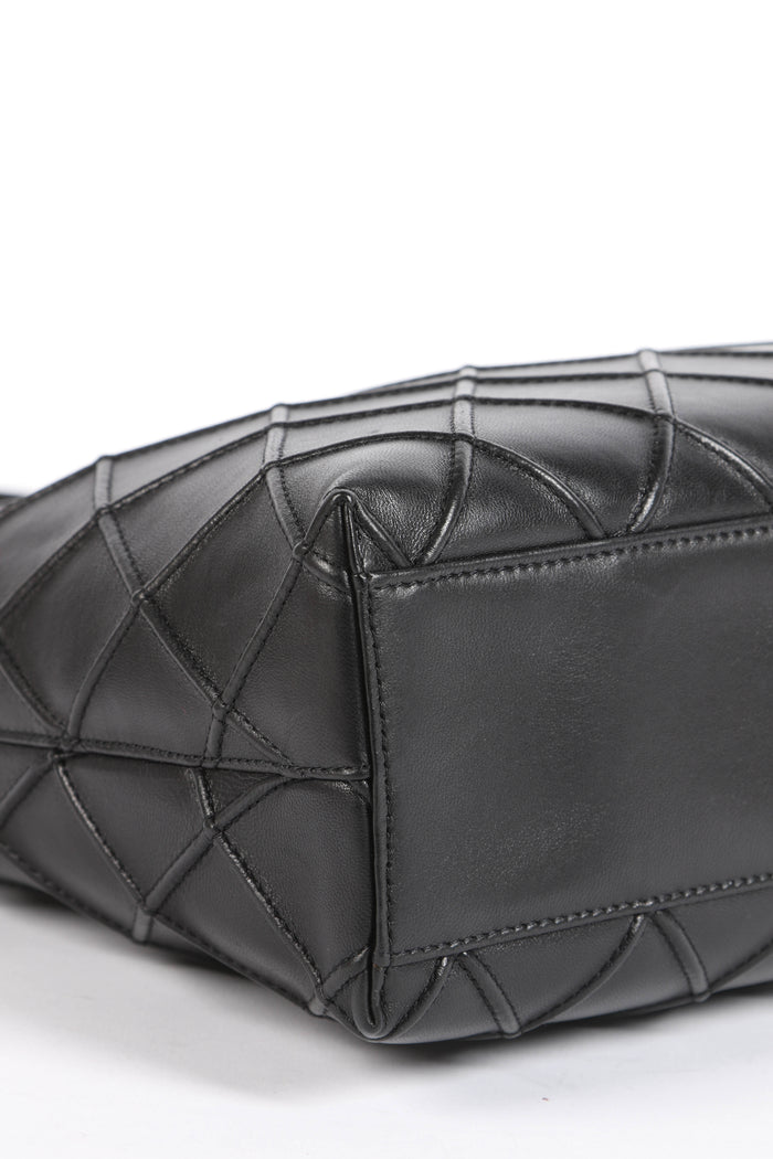 2000s Chanel Black Quilted Leather Shoulder Bag