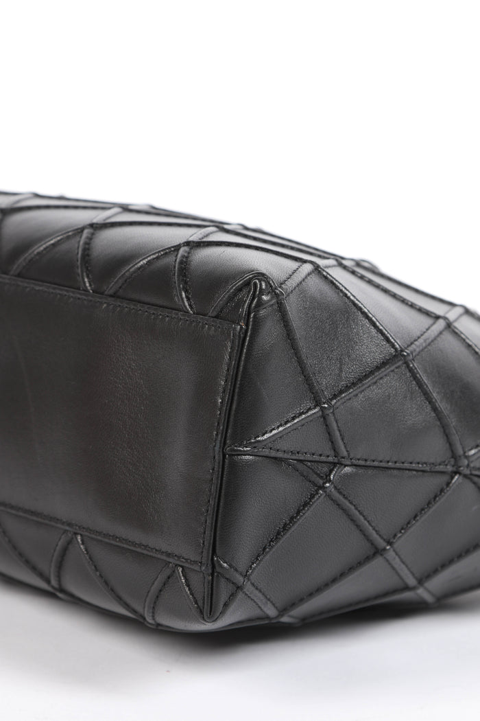 2000s Chanel Black Quilted Leather Shoulder Bag