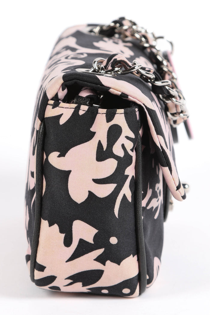 2000s Chanel Cruise Collection Floral Printed Mini Rectangular Shoulder Bag