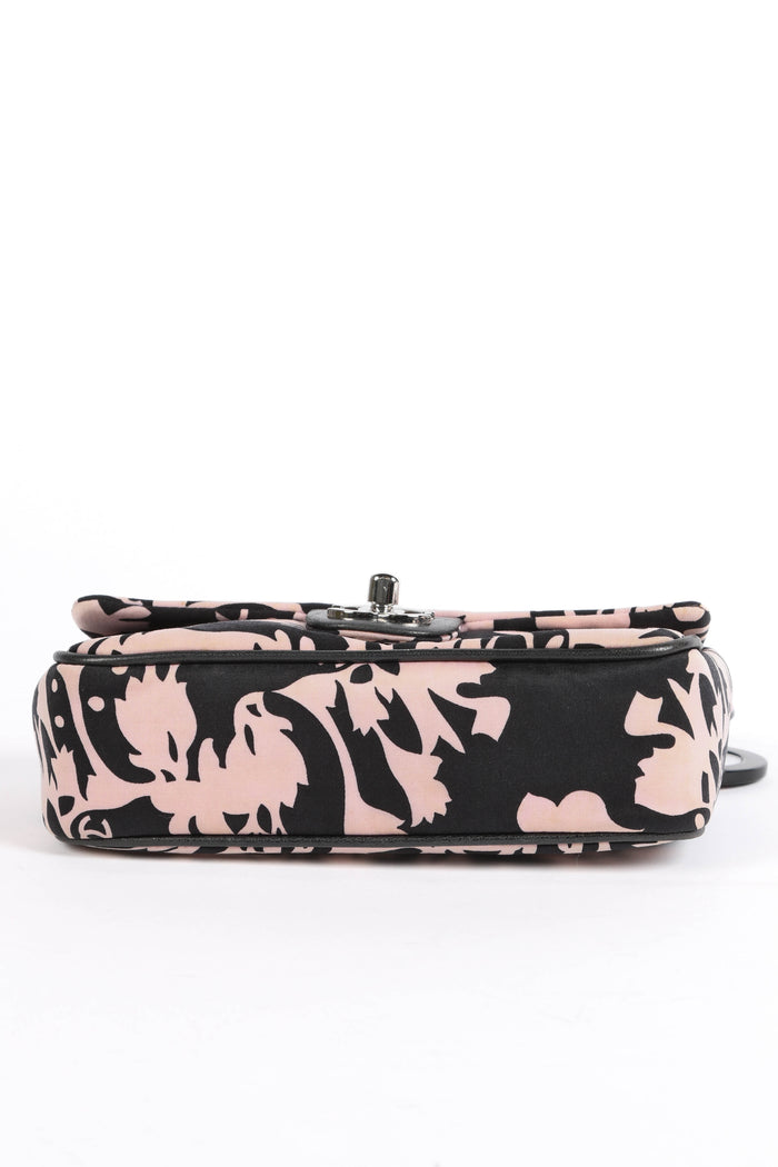 2000s Chanel Cruise Collection Floral Printed Mini Rectangular Shoulder Bag