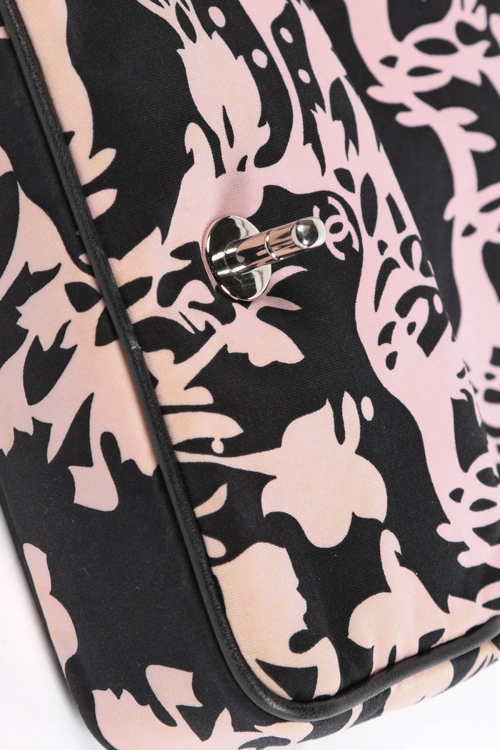 2000s Chanel Cruise Collection Floral Printed Mini Rectangular Shoulder Bag