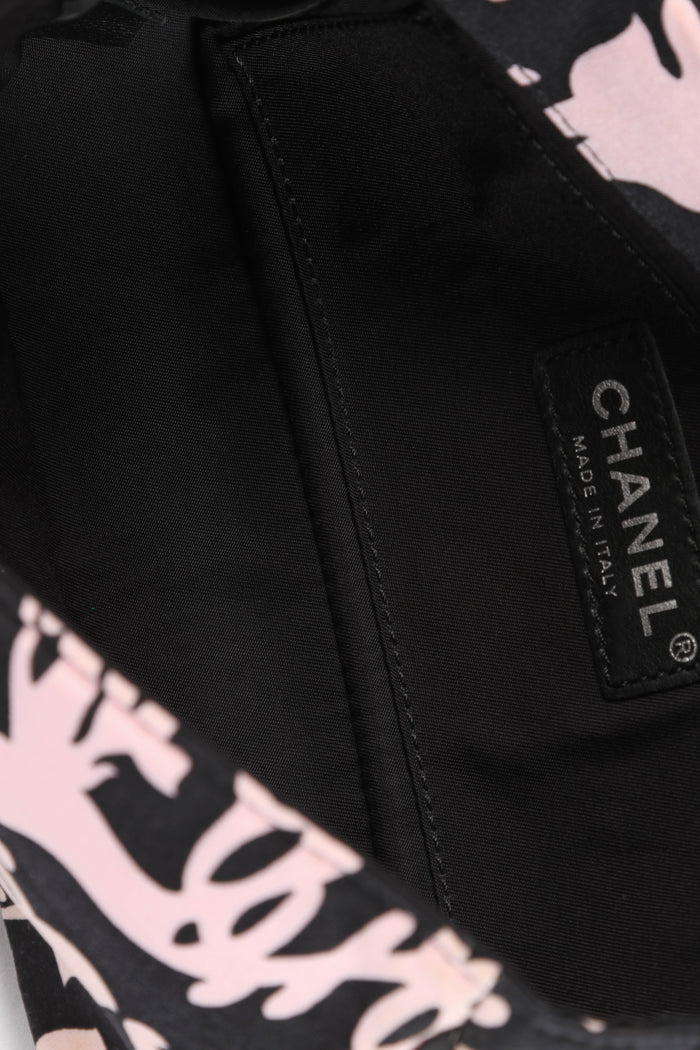 2000s Chanel Cruise Collection Floral Printed Mini Rectangular Shoulder Bag