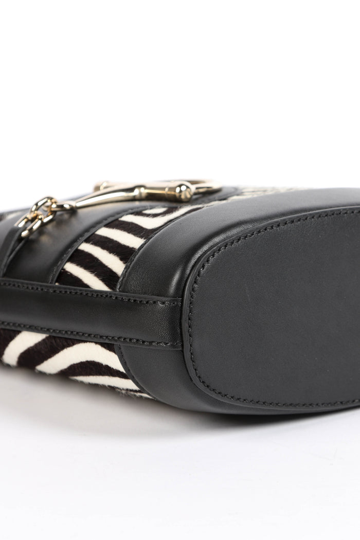 RARE Gucci Zebra Printed Ponyhair 73 Mini Bucket Bag