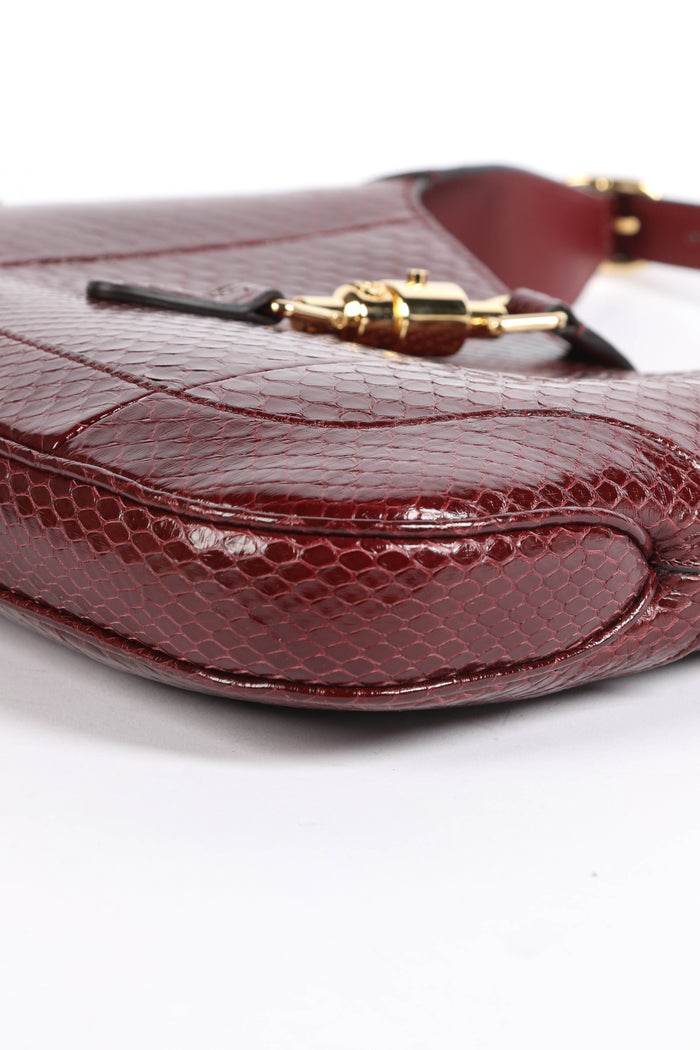 RARE Gucci Red Python Jackie Shoulder Bag