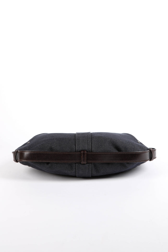 Vintage Yves Saint Laurent Dark Denim Mombasa Shoulder Bag