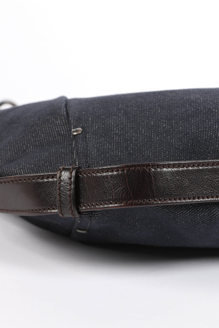 Vintage Yves Saint Laurent Dark Denim Mombasa Shoulder Bag