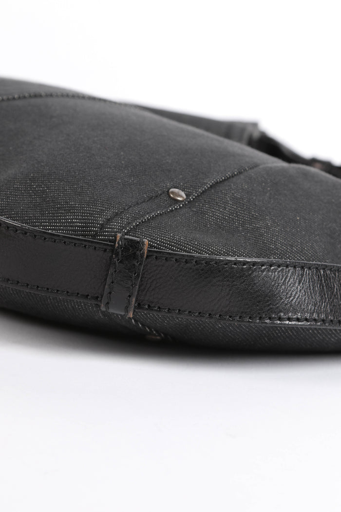 Vintage Yves Saint Laurent Grey Denim Mombasa Shoulder Bag