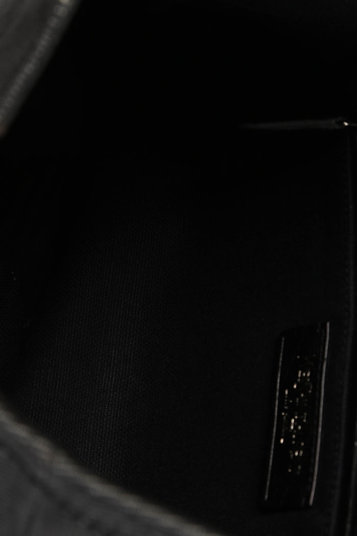 Vintage Yves Saint Laurent Grey Denim Mombasa Shoulder Bag