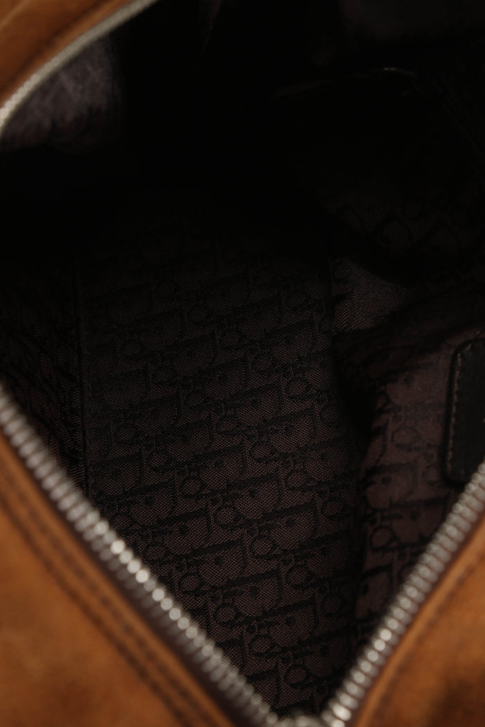 2000s Christian Dior Shearling Flight Collection Shoulder Bag