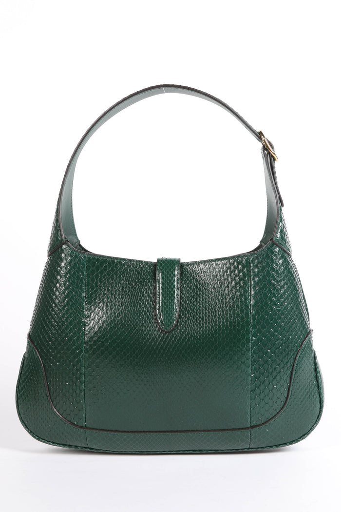 RARE Gucci Green Python Jackie Shoulder Bag