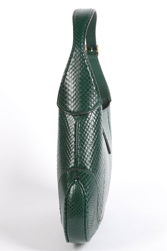 RARE Gucci Green Python Jackie Shoulder Bag