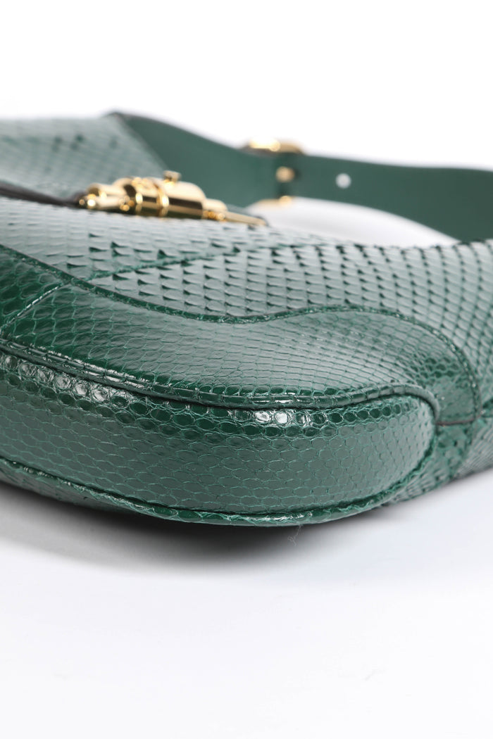 RARE Gucci Green Python Jackie Shoulder Bag