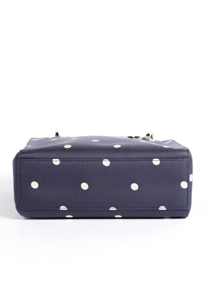 RARE Christian Dior Polka Dot Silk Mini Lady Dior