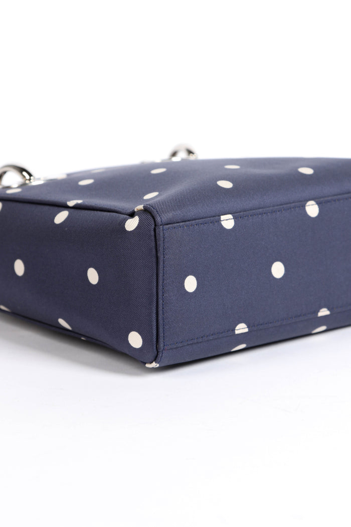 RARE Christian Dior Polka Dot Silk Mini Lady Dior