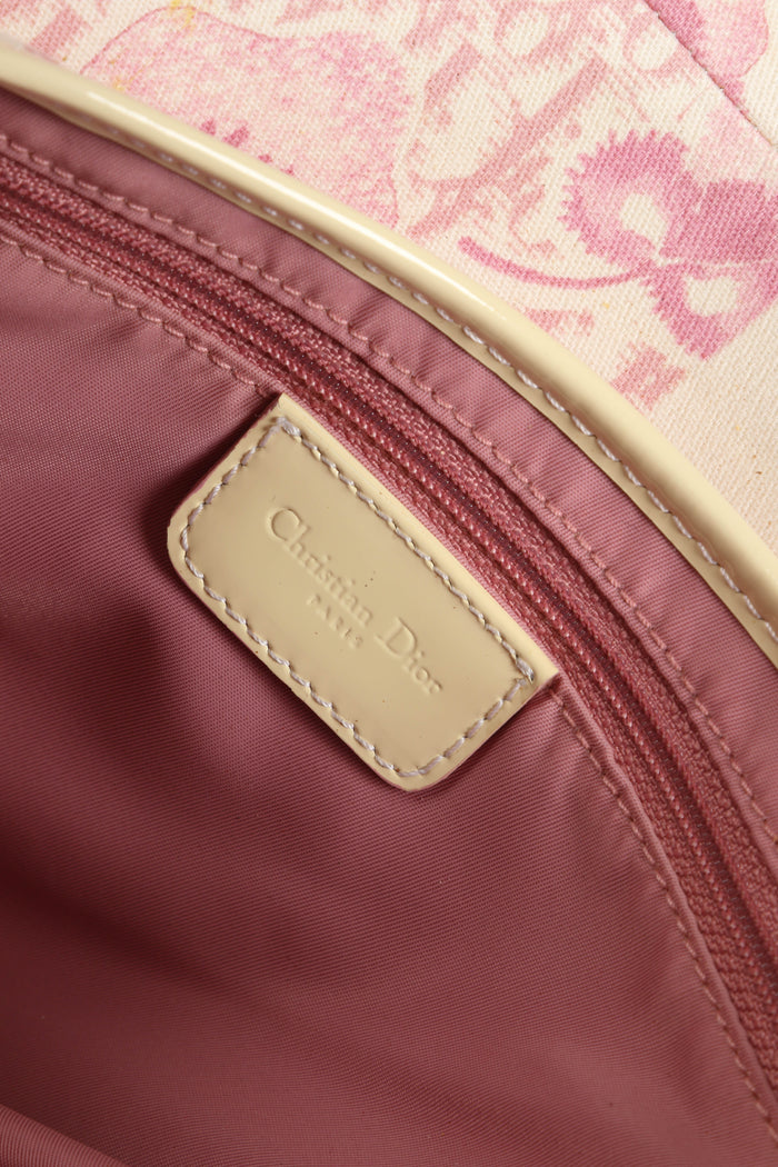 RARE 2000s Christian Dior Galliano Pink Cherry Blossom Saddle Bag