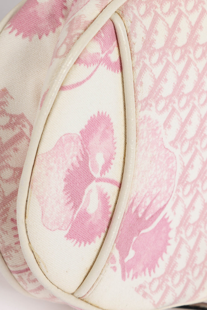 RARE 2000s Christian Dior Galliano Pink Cherry Blossom Saddle Bag