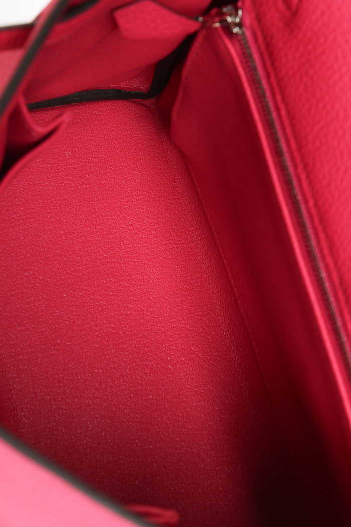 2025 Hermes Kelly 25 Retourne in Rose Mexico Togo Leather with Palladium Hardware