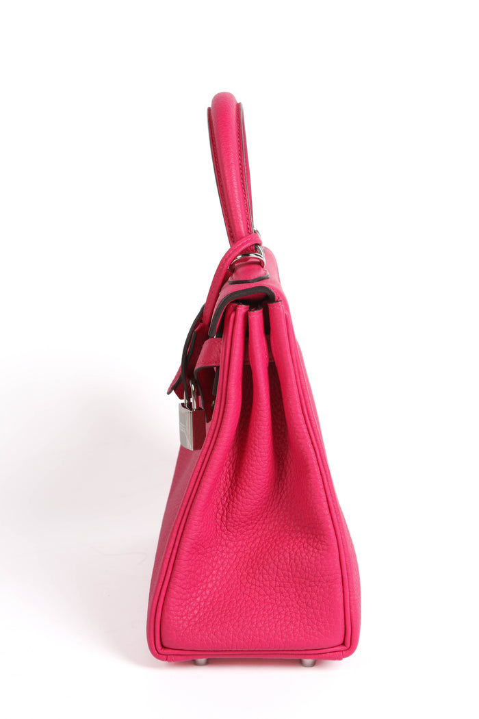 2025 Hermes Kelly 25 Retourne in Rose Mexico Togo Leather with Palladium Hardware