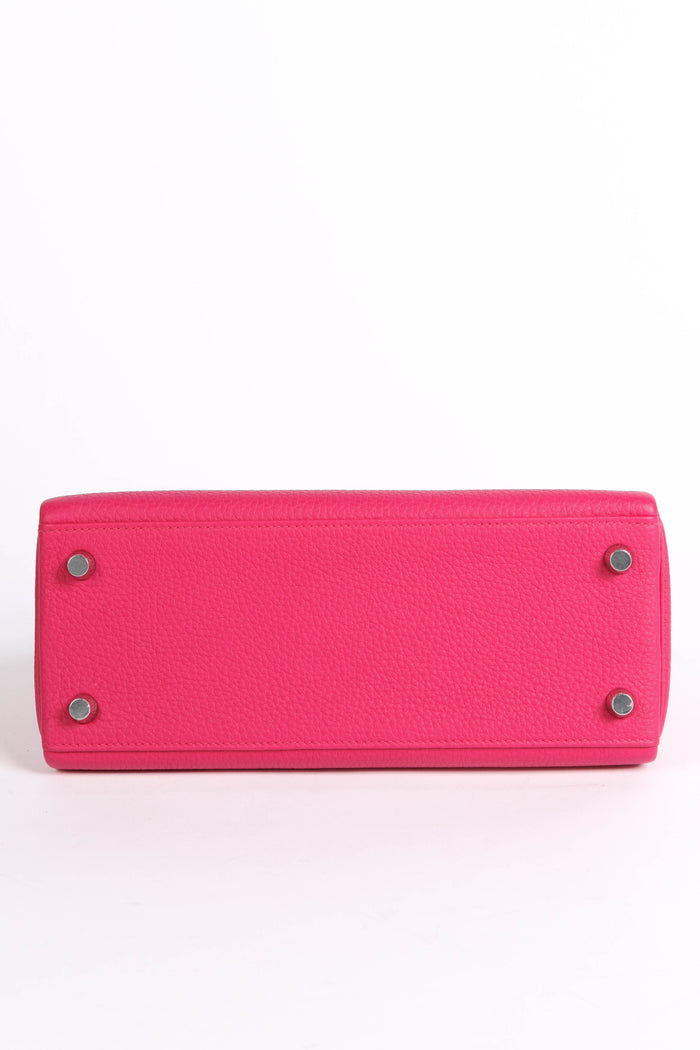 2025 Hermes Kelly 25 Retourne in Rose Mexico Togo Leather with Palladium Hardware