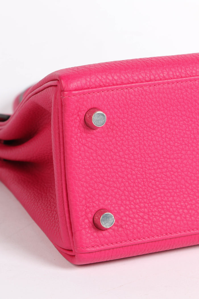 2025 Hermes Kelly 25 Retourne in Rose Mexico Togo Leather with Palladium Hardware
