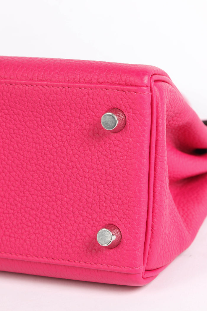 2025 Hermes Kelly 25 Retourne in Rose Mexico Togo Leather with Palladium Hardware