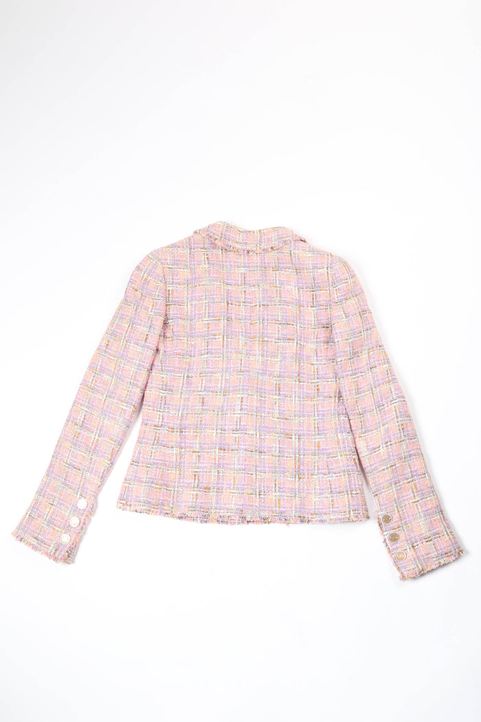 2000s Chanel Pink Tweed Jacket FR34 (UK6)