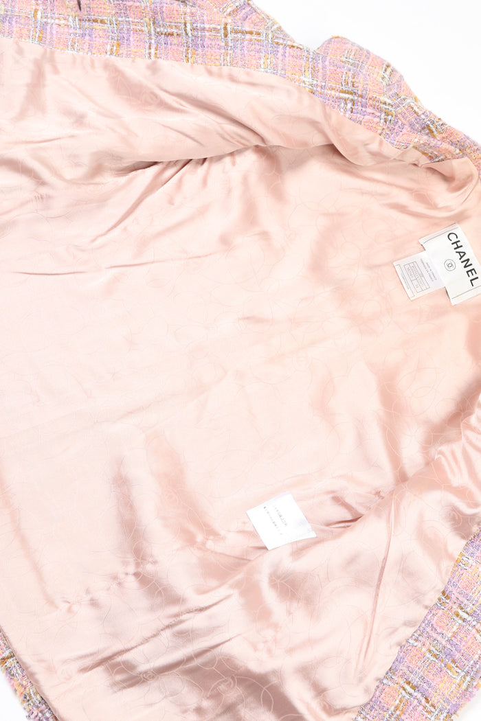 2000s Chanel Pink Tweed Jacket FR34 (UK6)