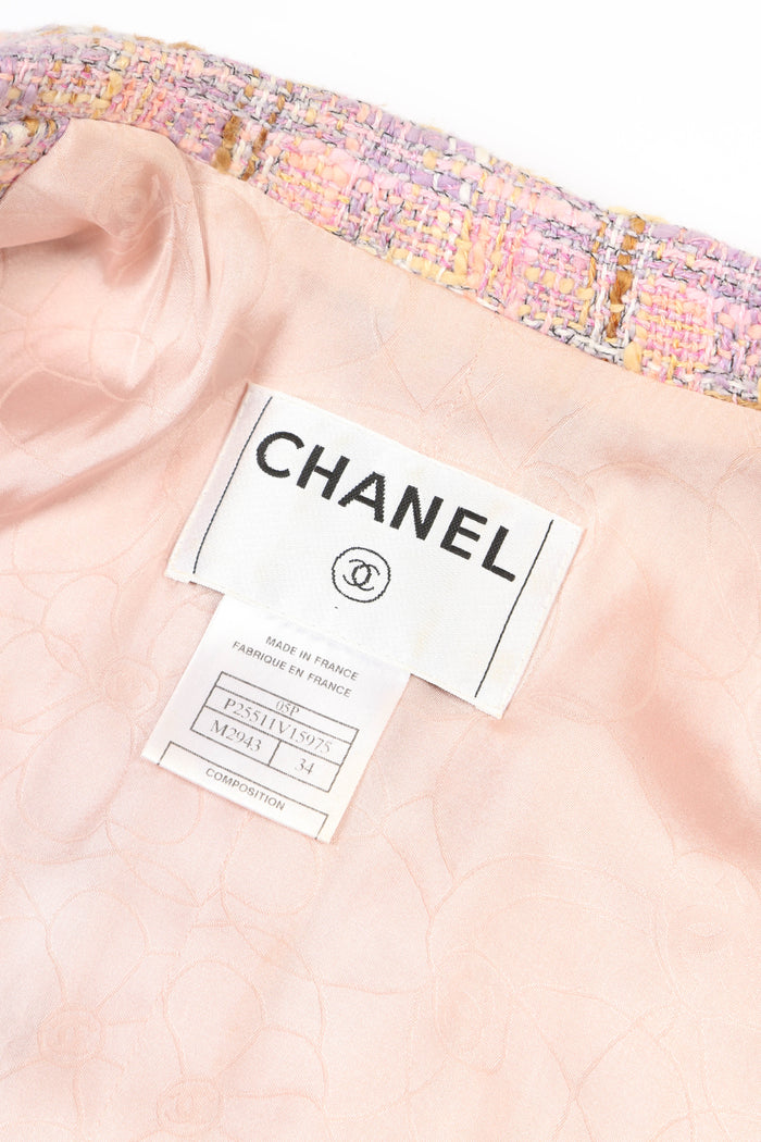 2000s Chanel Pink Tweed Jacket FR34 (UK6)
