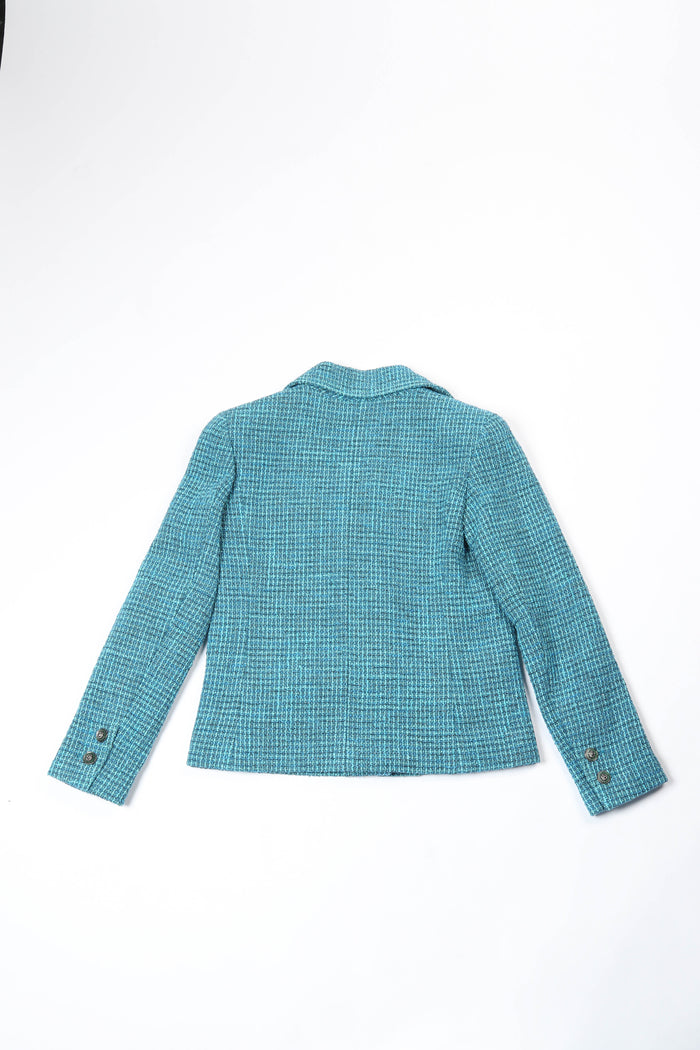 Chanel Blue Tweed Jacket FR 36 (UK 10)