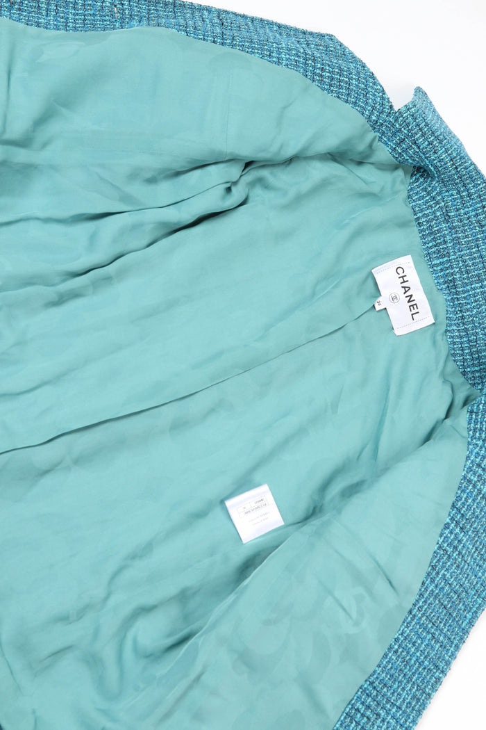 Chanel Blue Tweed Jacket FR 36 (UK 10)