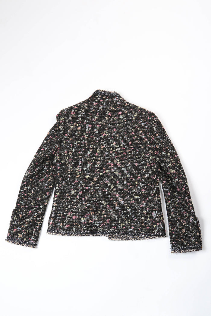 2000s Chanel Black Multicolour Tweed Jacket (FR 38)