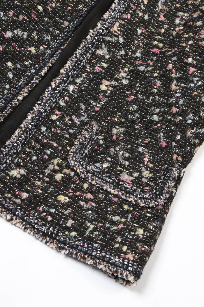 2000s Chanel Black Multicolour Tweed Jacket (FR 38)