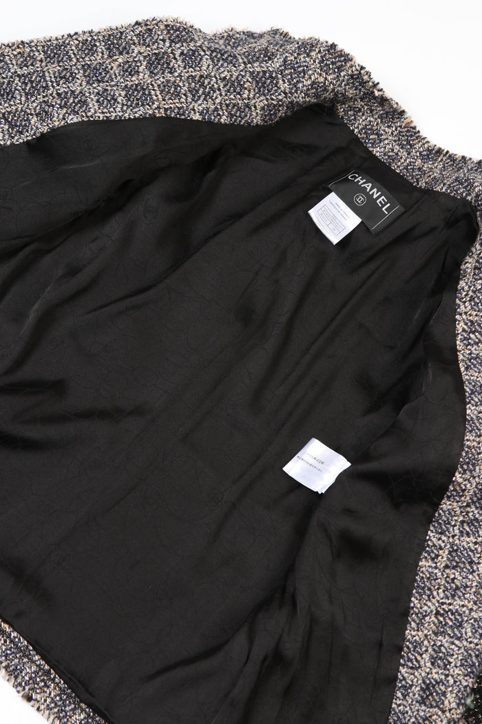 2000s Chanel Black Multicolour Tweed Jacket (FR 38)