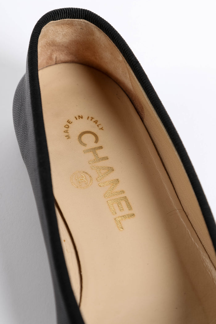 Chanel Black Lambskin Leather Ballet Flats (EU 36.5)