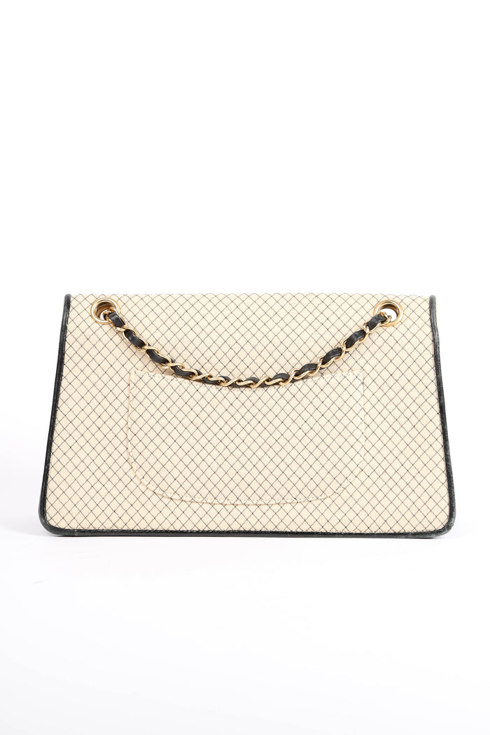 2000s Chanel Cream Quilted Single Flap with Brushed Gold Hardware