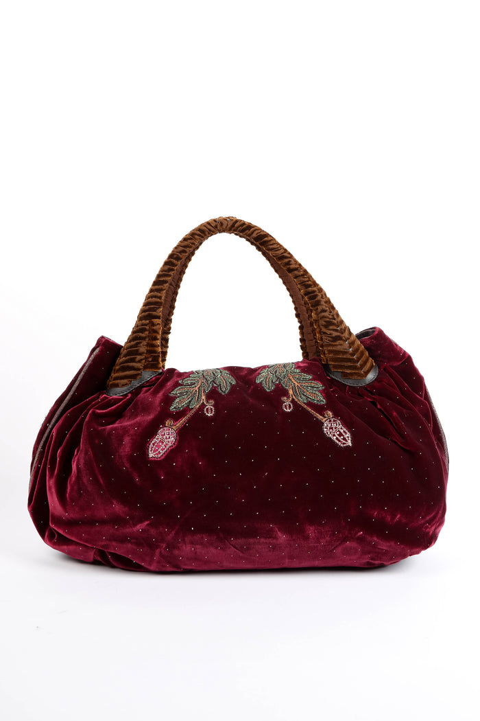 RARE Vintage Fendi Velvet Embroidered Spy Bag