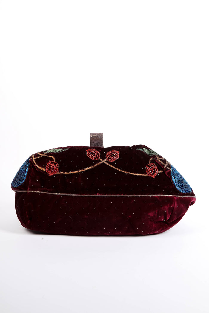 RARE Vintage Fendi Velvet Embroidered Spy Bag