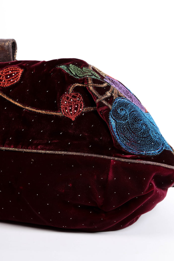 RARE Vintage Fendi Velvet Embroidered Spy Bag