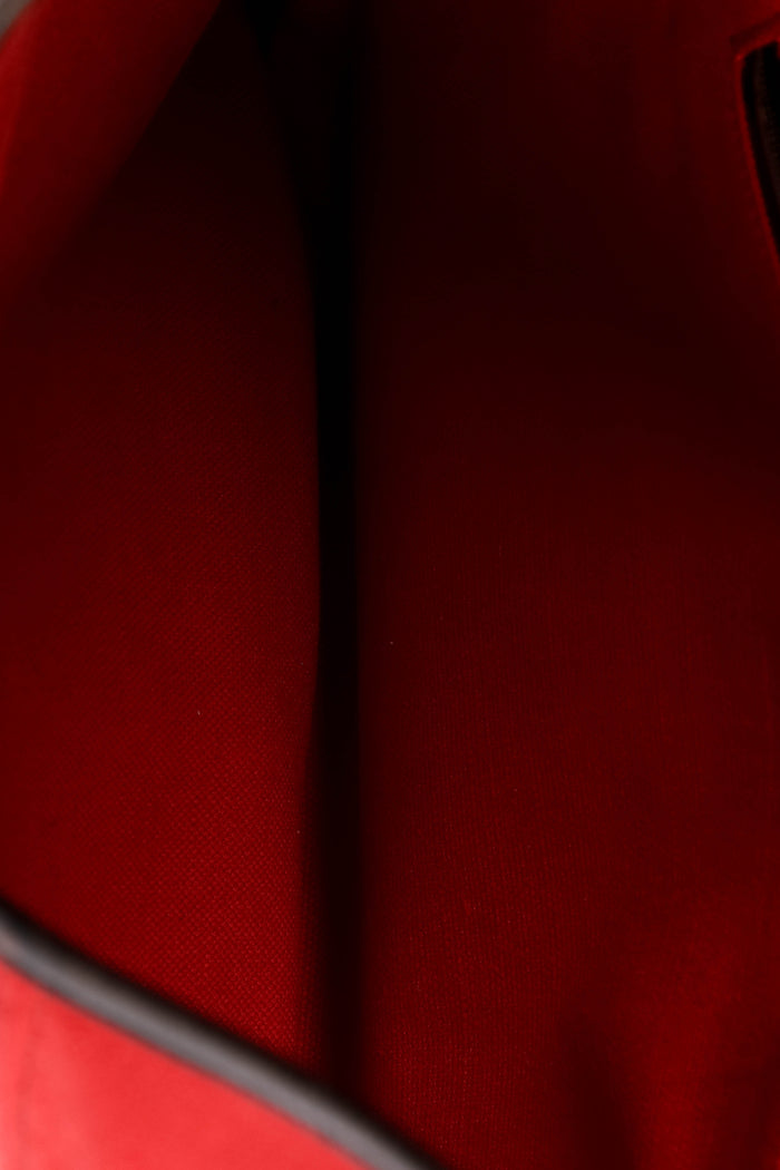 Vintage Yves Saint Laurent Red Canvas Mombasa Shoulder Bag