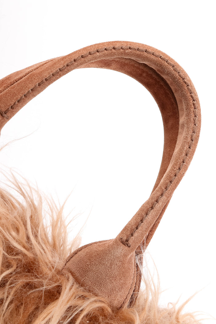 Prada Blush Pink Faux Fur Tote Bag