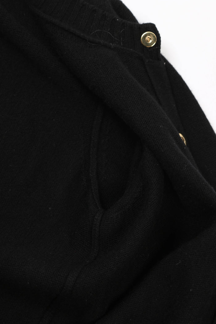 RARE Chanel Black CC Button Cashmere Cardigan FR 38 (UK 10)