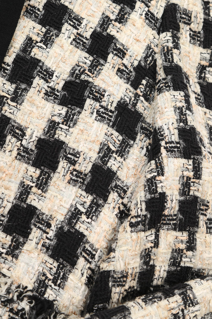 2000s Chanel Houndstooth Tweed Jacket FR36 (UK 8)